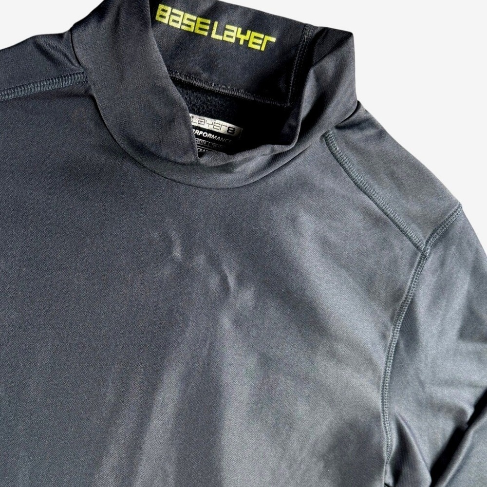 Layer 8 Shirt Men‎ M Black Performance Base Layer Long Sleeve Top Gym Run Hiking